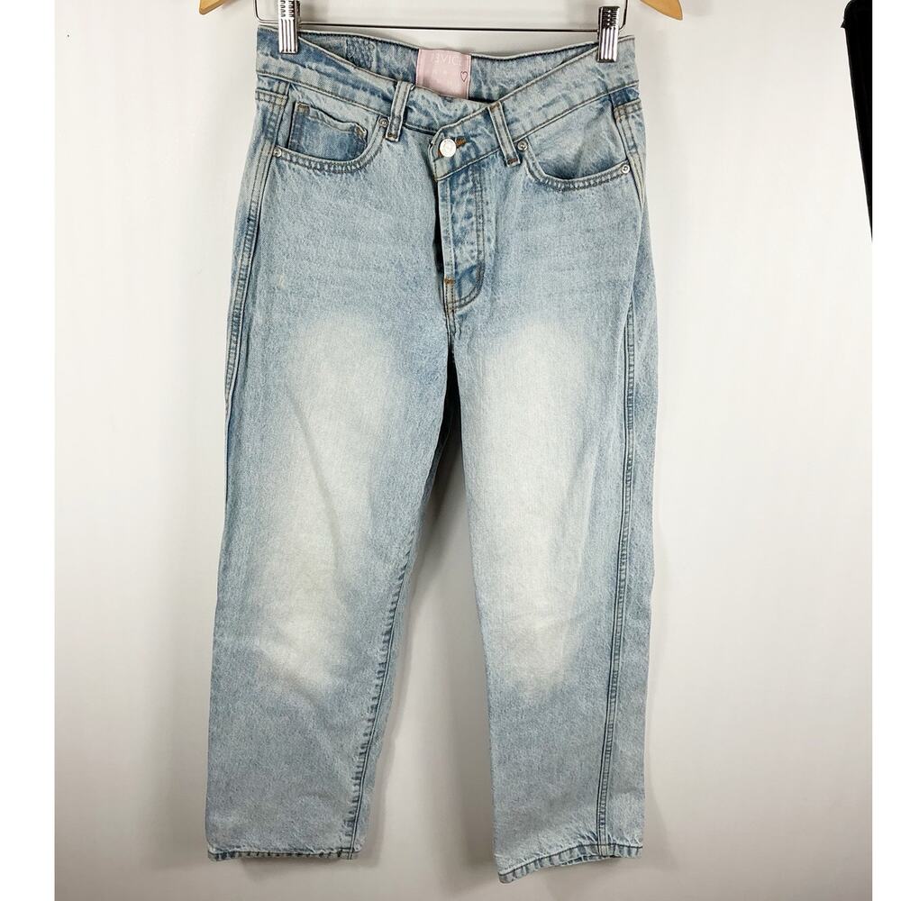 Revice Denim Light Wash Jeans Angled Waistband 28 - Flaw